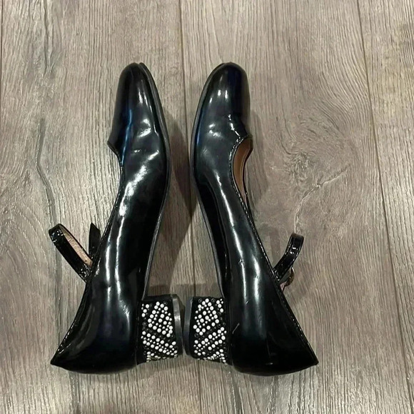 ❤️2/$30❤️Host Picks❤️Nanette Lepore Black Girls Mary Jane Embellished Heels US 3 - Picture 3 of 9